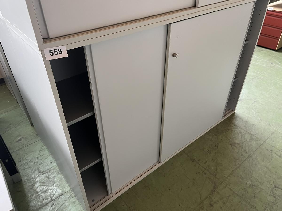 Aktenschrank 160/110 cm 3 Ordnerh&ouml;hen grau mit Schiebet&uuml;ren?d=2026-01-19 16:55:20