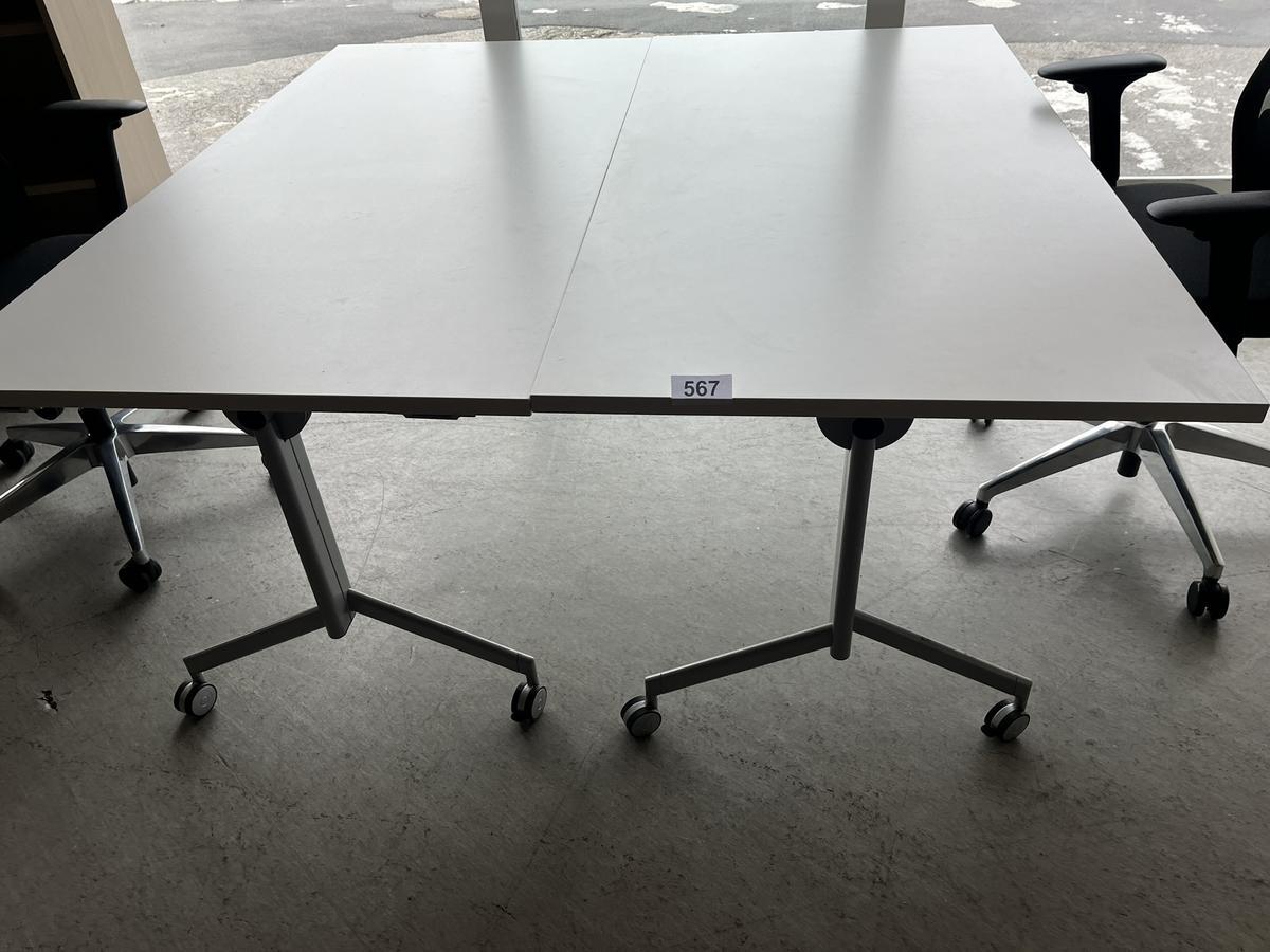 Neud&ouml;rfler Seminar-,Besprechungsstisch wei&szlig; klappbar 160/80 cm