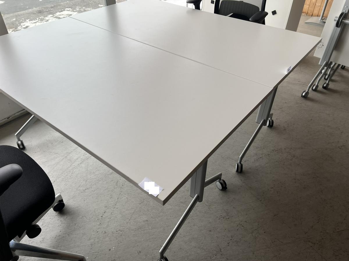 Neud&ouml;rfler Seminar-,Besprechungsstisch wei&szlig; klappbar 160/80 cm