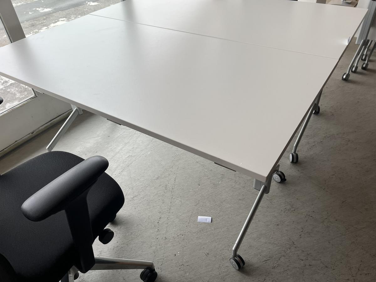 Neud&ouml;rfler Seminar-,Besprechungsstisch wei&szlig; klappbar 160/80 cm