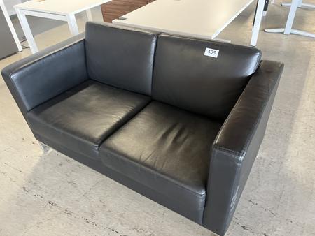 Leder Sitzbank ca. 135 x 77 cm  schwarz - Ausstellungst�ck