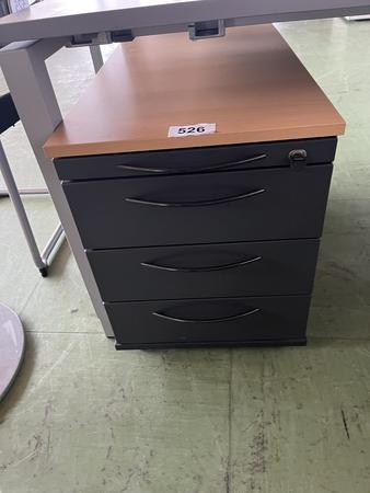 Rollcontainer 54/80 cm mit Schubladen