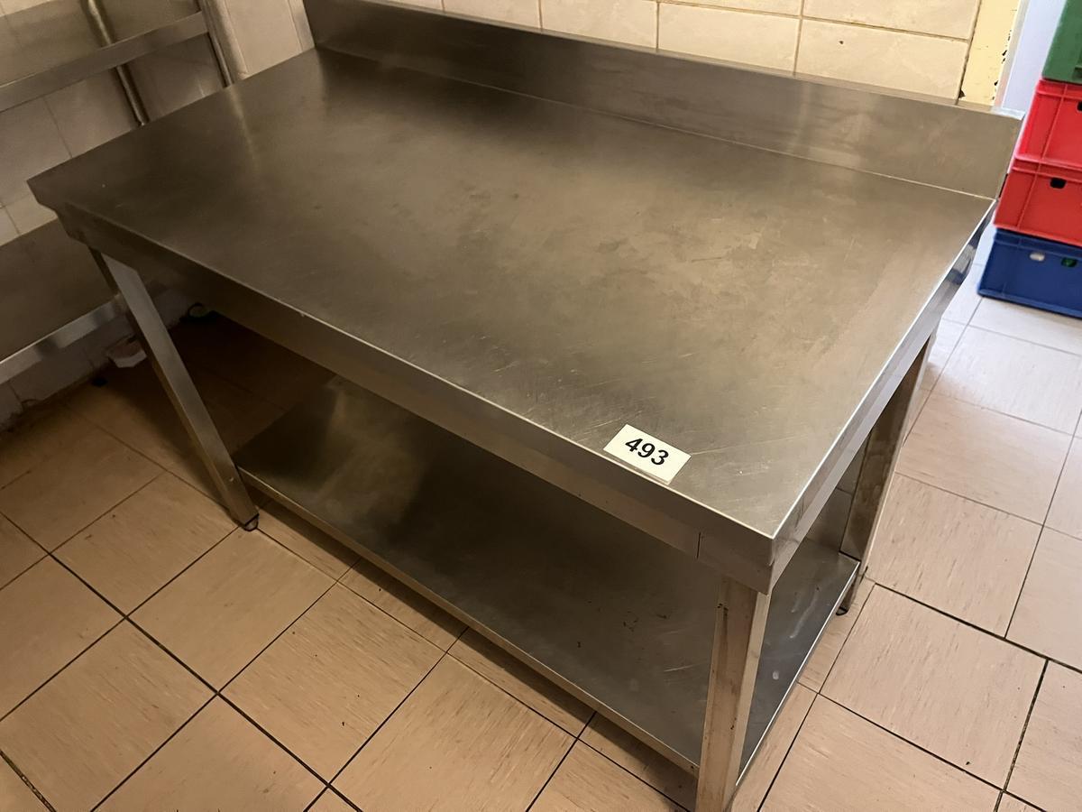 Edelstahl Arbeitstisch ca. 120x60 cm