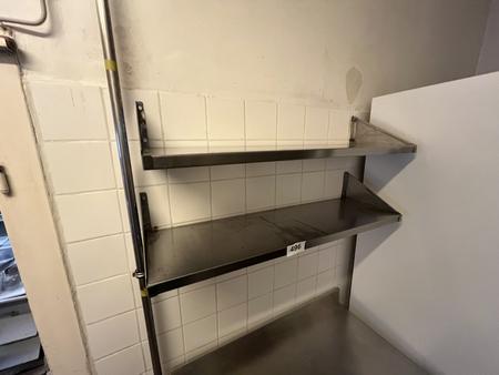 2 Stück Hängeregale Edelstahl 100x30 cm 2 Stück Hängeregale Edelstahl 100x30 cm