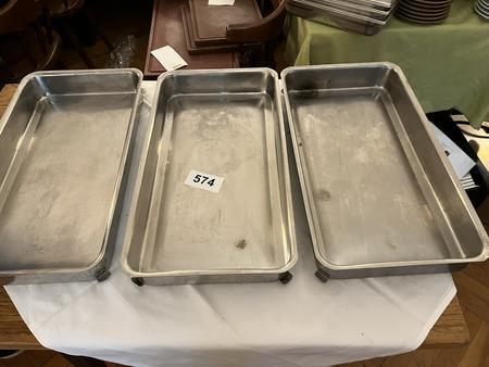 3 Stück Pfannen 48/26/5 cm 3 Stück Pfannen 48/26/5 cm