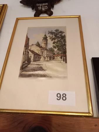 Wandbild: Grinzinger Ansicht 26/37 cm Wandbild: Grinzinger Ansicht 26/37 cm