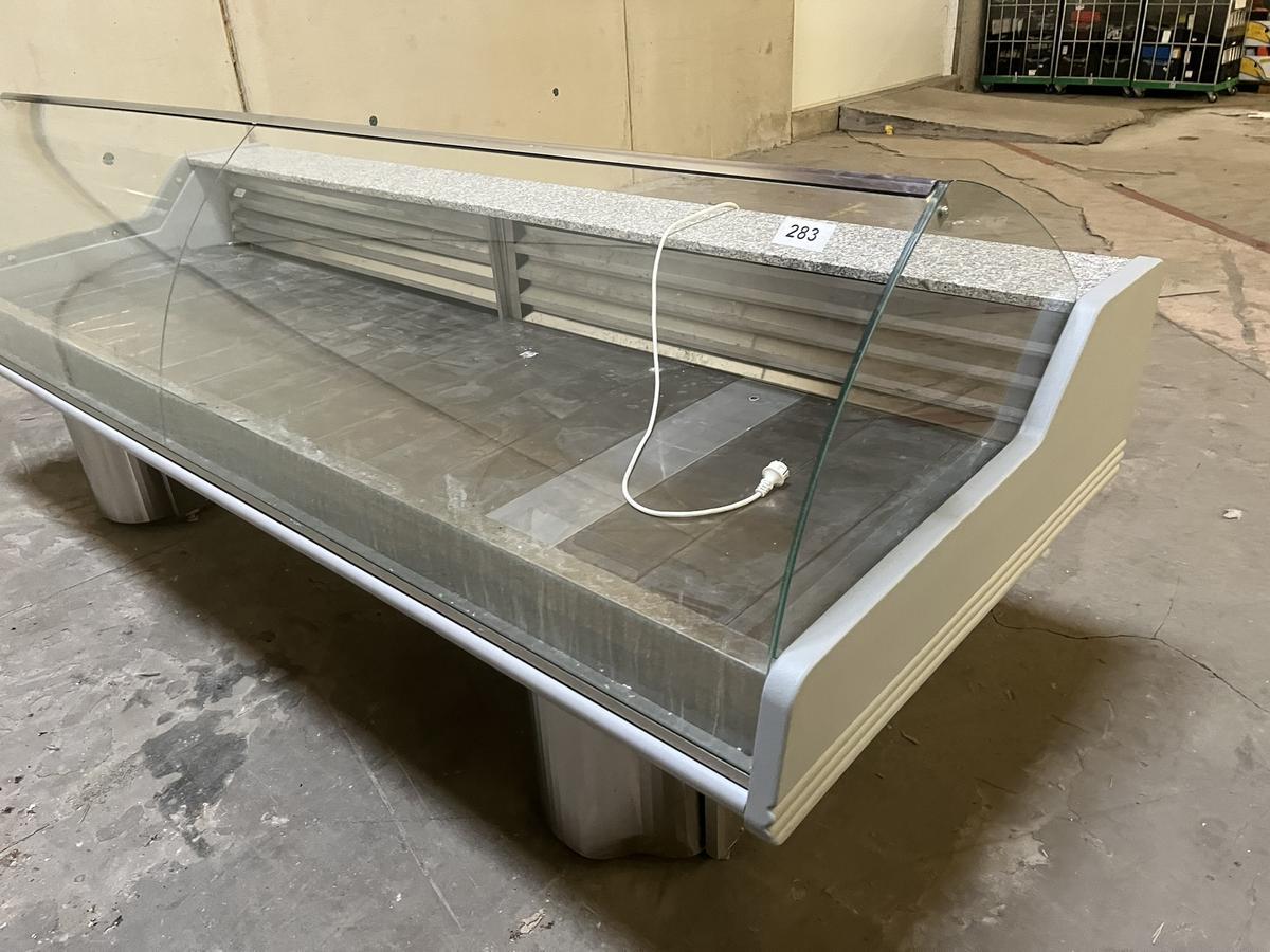 Verkaufspult in Edelstahl mit Granitplatte, Blanco Saigon 300, ca 350x117x118cm?d=2026-01-29 00:15:09