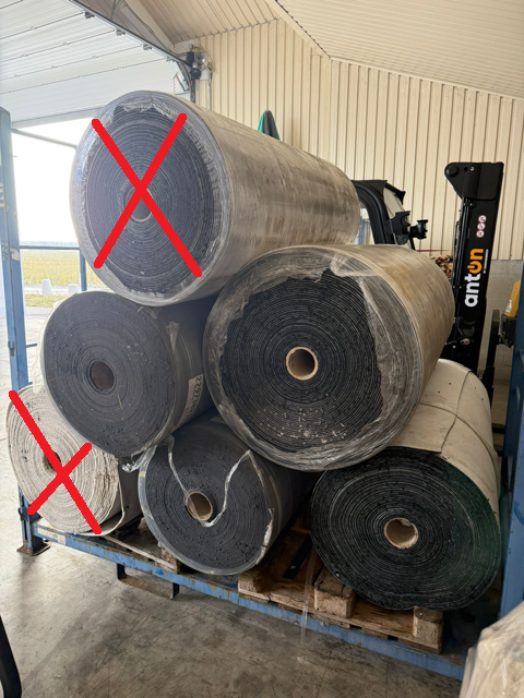 4 Stk. Teppichrollen, schwarz