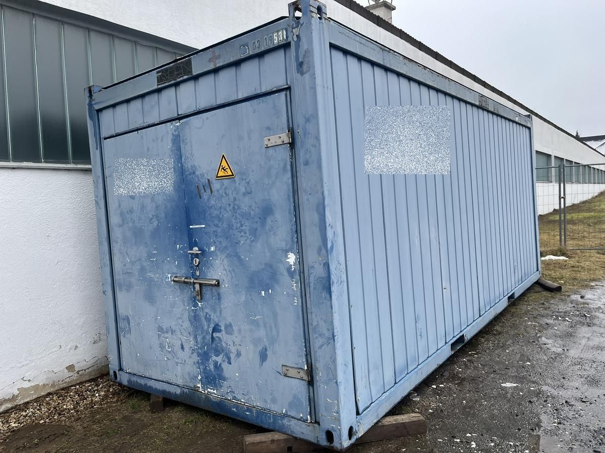 Containex B&uuml;ro-Lagercontainer mit Doppelt&uuml;re, Fenster stirnseitig, Elektroinstallation, Alu Riffelblech Boden, 6055x2435x2590mm, isoliert?d=2026-01-30 12:25:56