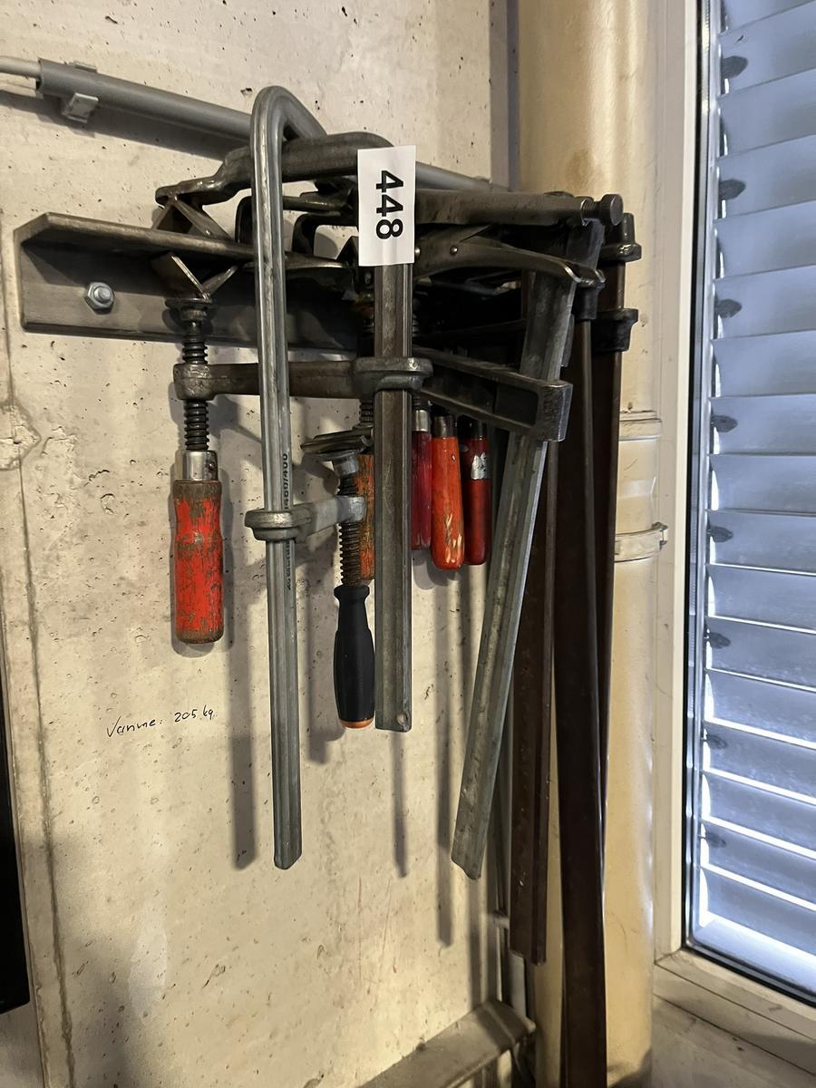 7 St&uuml;ck Schraubzwingen von 30/120 cm gemischt