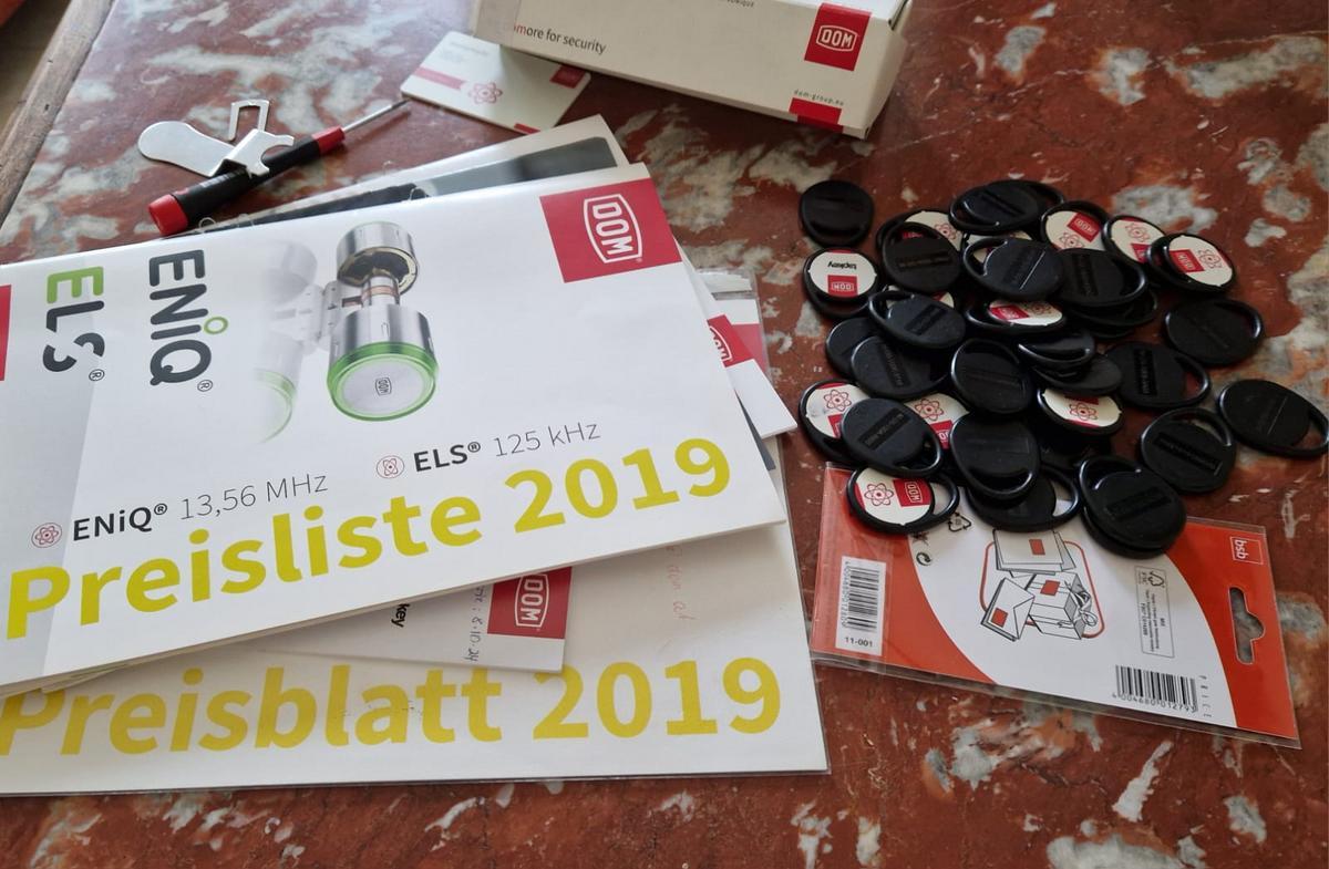 Sicherheitssystem bestehend aus 1 Zylinder mit einer Innenst&auml;rke von 8,04 cm (T&uuml;rst&auml;rke), Werkzeugen, Mastercard, 10 Transpondern?d=2026-02-25 18:11:42