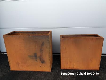 Terra Corten Cortenstahl Pflanzengef�� Cuboid 80x30x70cm