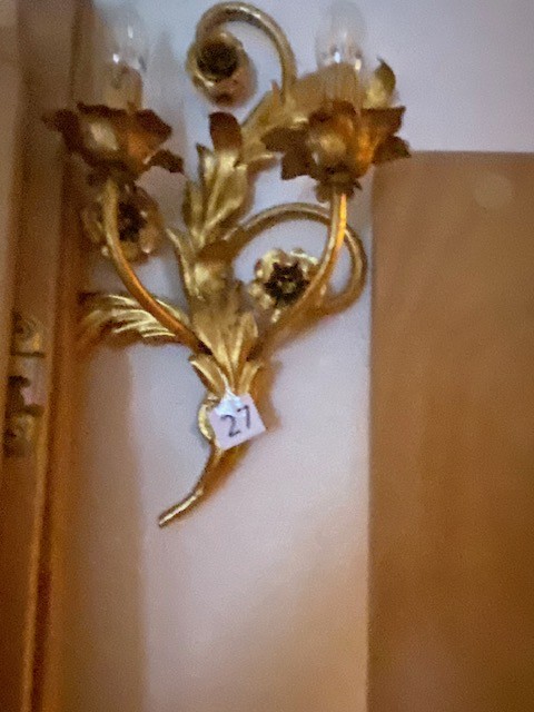 Wandleuchten vergoldet mit Blattgold