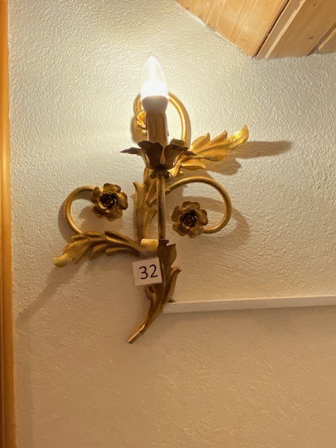 Wandleuchten vergoldet mit Blattgold