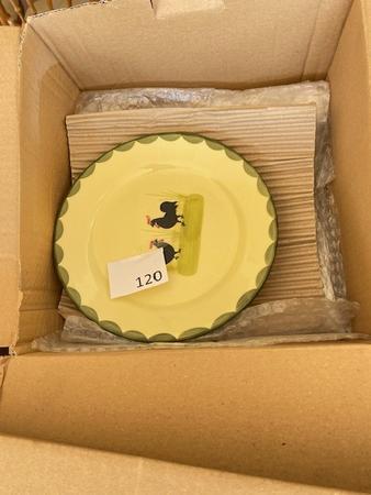 Kermaik set Zeller gelb 4 Tassen Untertassen, Milchkanne Kermaik set Zeller gelb 4 Tassen Untertassen, Milchkanne