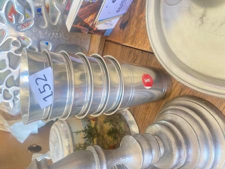 6 Zinnbecher 8cm ca.1kg 6 Zinnbecher 8cm ca.1kg