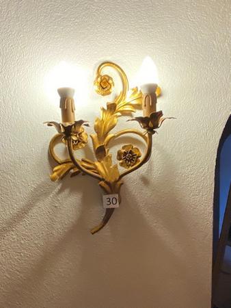 Wandleuchten vergoldet mit Blattgold Wandleuchten vergoldet mit Blattgold