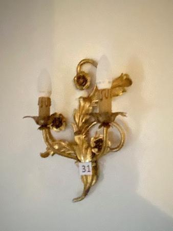 Wandleuchten vergoldet mit Blattgold Wandleuchten vergoldet mit Blattgold