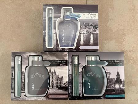 3 Eau de Parfum Geschenkset, Ibiza Woman,Mailand Men, London Men