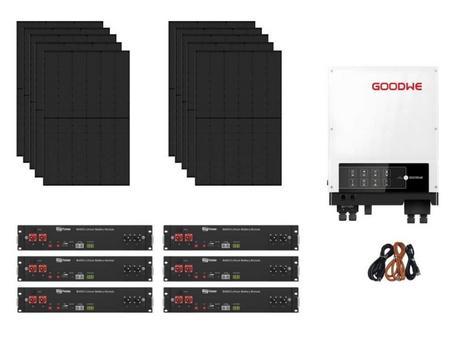 1 Set PV Anlage inklusive Speicher (Wechselrichter + 4,40 kW Paneele + 14,4 kWh Speicher) - PV Hybrid Wechselrichter - 14,4kWh Speicher Batterien - 5,28kw PV Paneele und Zubehör - NEU - Wechselrichter: GoodWe 5048 Hybrid-Wechselrichter 1 Set PV Anlage inklusive Speicher (Wechselrichter + 4,40 kW Paneele + 14,4 kWh Speicher) - PV Hybrid Wechselrichter - 14,4kWh Speicher Batterien - 5,28kw PV Paneele und Zubehör - NEU - Wechselrichter: GoodWe 5048 Hybrid-Wechselrichter