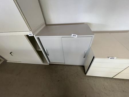 Aktenschrank in grau ca. 80/83 cm 2 Ordnerhöhen Aktenschrank in grau ca. 80/83 cm 2 Ordnerhöhen