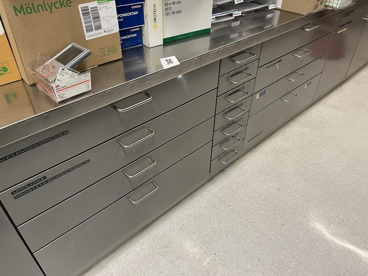 Edelstahl Arbeitstischmodul, 210x60x85cm, mit Laden?d=2026-03-09 20:02:17