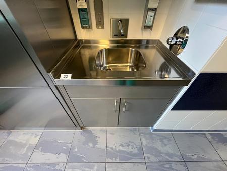 Edelstahl Sp�lmodul, 80x60x85cm