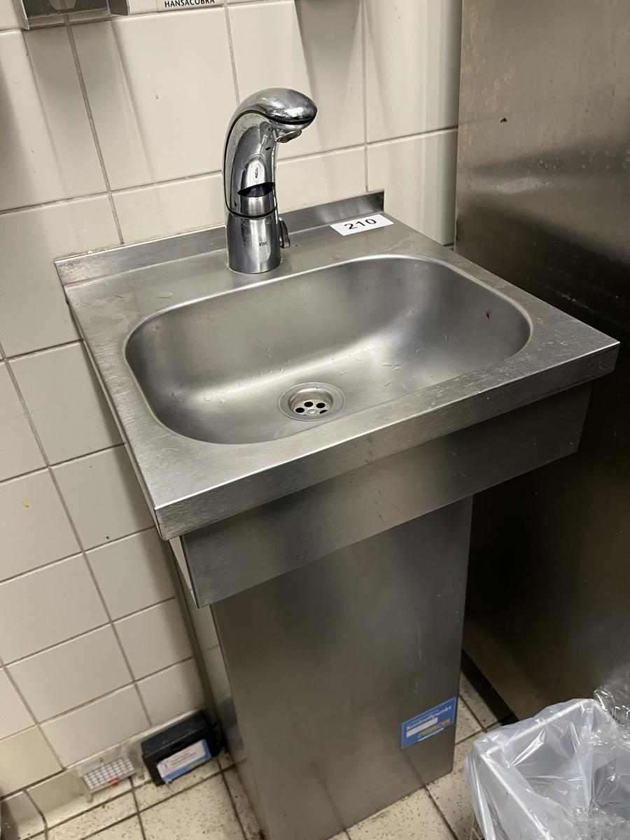 Handwaschbecken ber&uuml;hrunglos mit Armatur 40/40/110 cm