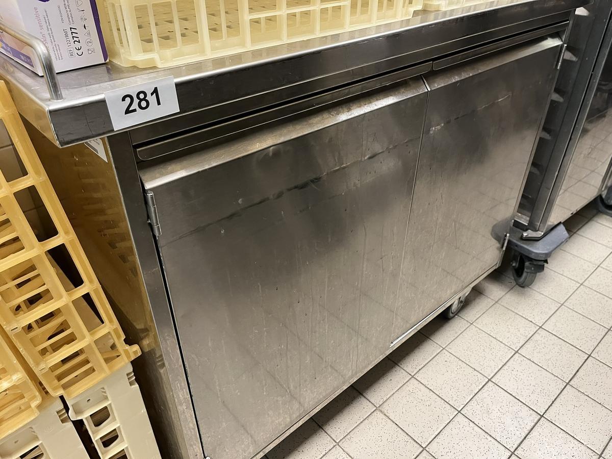 Edelstahl Arbeitstisch mit Rollen