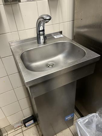 Handwaschbecken ber�hrunglos mit Armatur 40/40/110 cm