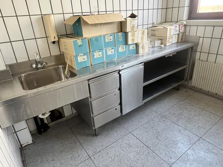 Edelstahl Modul mit Sp�le und Laden ca. 295/70/90 cm