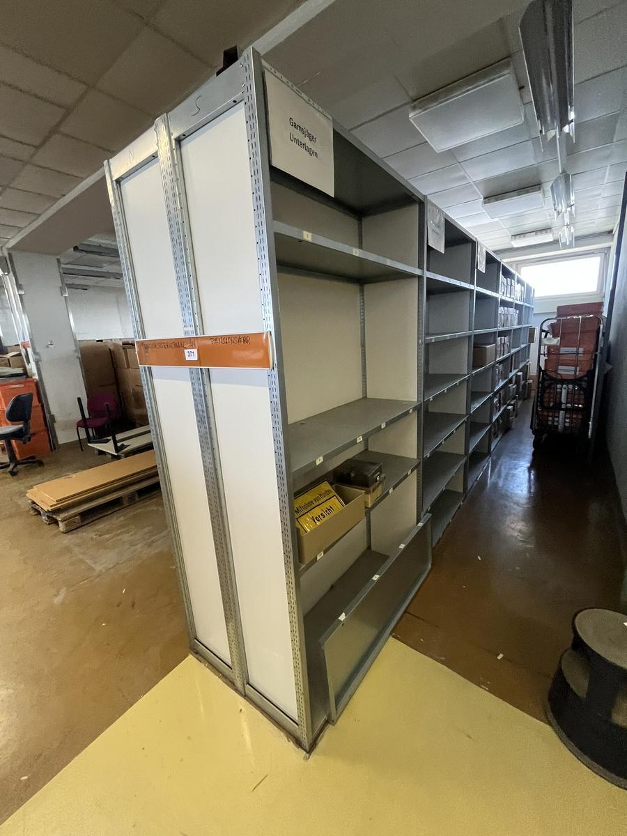 8.4 Laufmeter Doppelregale 40/40 breit, 225 cm hoch 6 Fachebene?d=2026-03-17 13:52:56