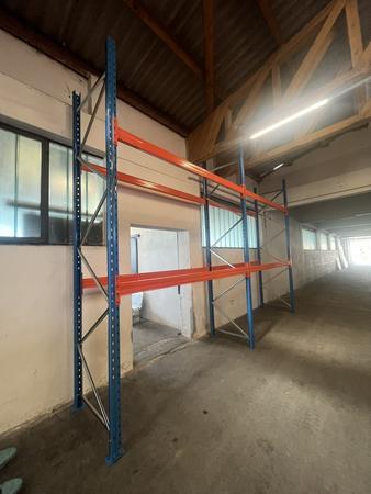 24.30 Laufmeter Schwerlast-Palettenregal H�he:4050 mm Tiefe:1000 mm