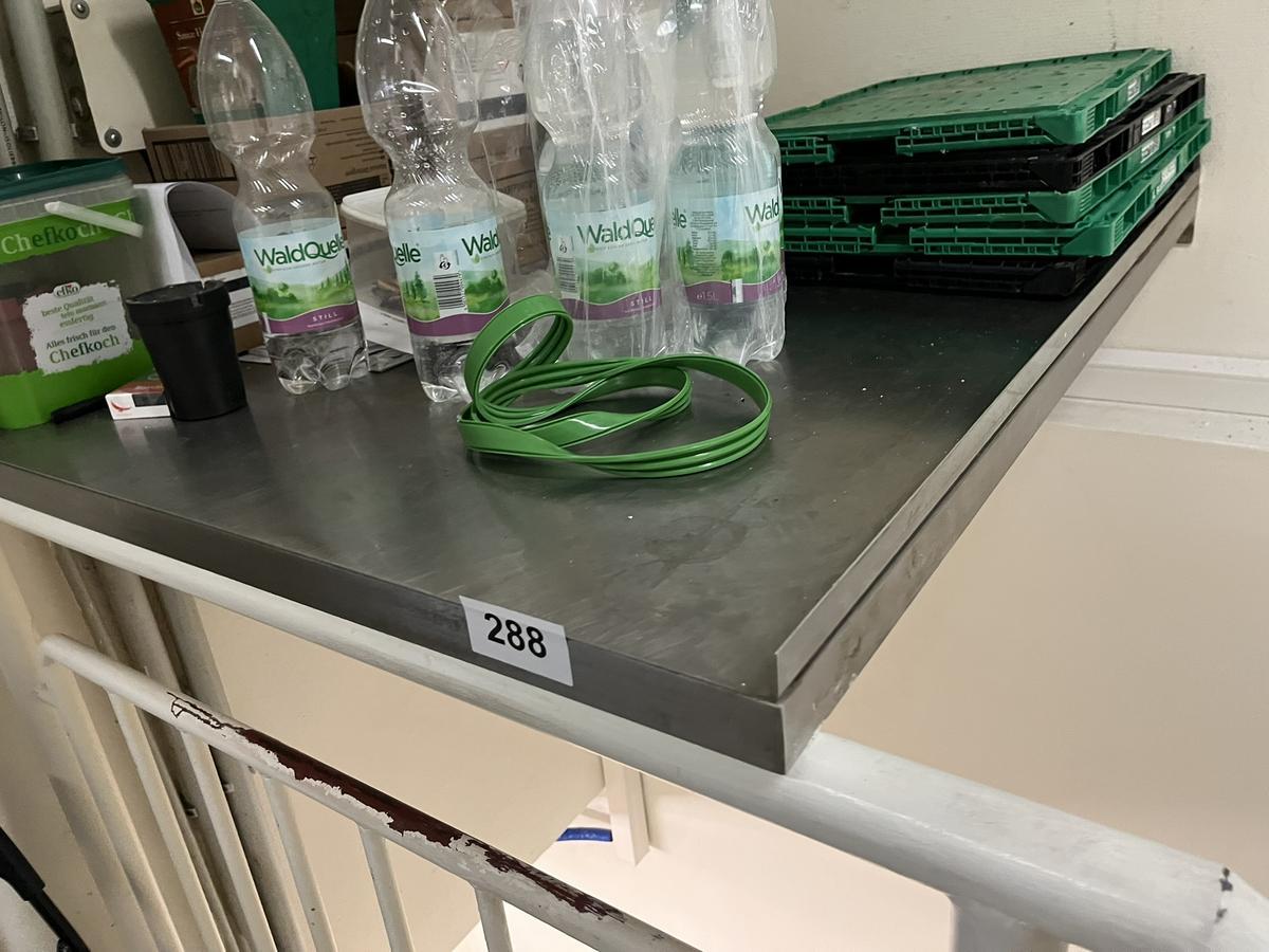 Edelstahl Arbeitsplatte ca. 125/95 cm