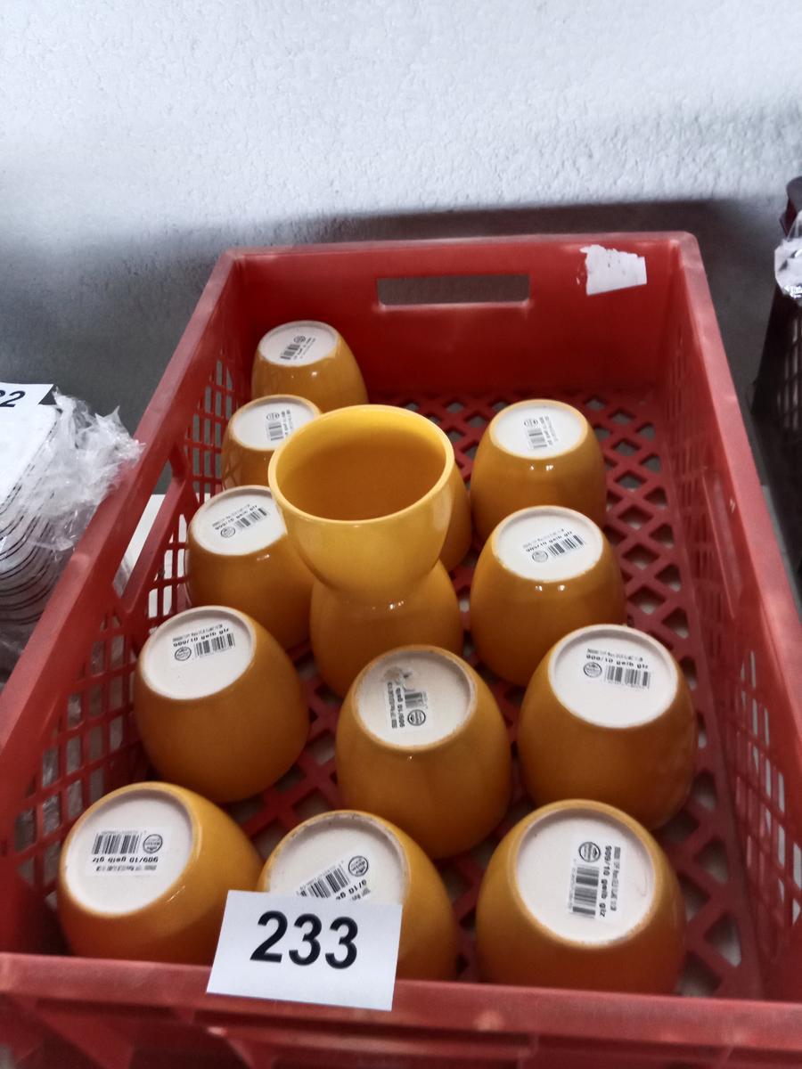 14 Stk. Mara Gelbglanz Vasen, 10cm