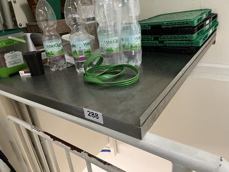 Edelstahl Arbeitsplatte ca. 125/95 cm