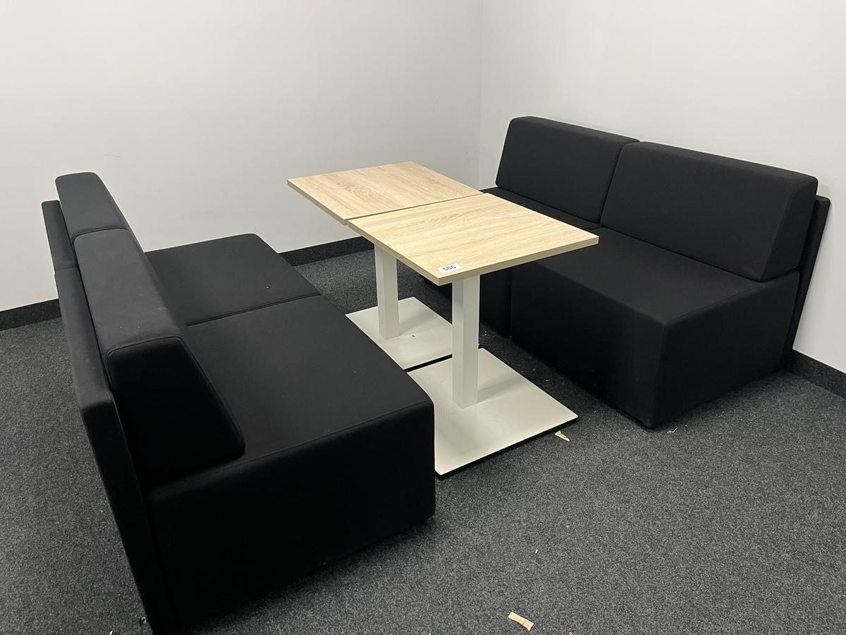 Designer M&ouml;belset 4 St&uuml;ck Couchbl&ouml;cke 80/80 cm plus 2 St&uuml;ck Tische je 60/60 cm