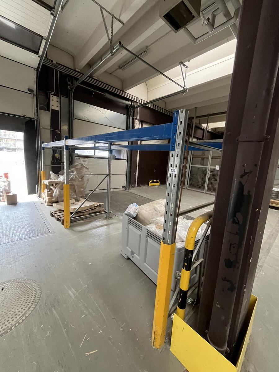 ca. 5.60 lfm BITO Schwerlastregale H: 2.00 m , 4 St&uuml;ck Einh&auml;ngebalken ca.2.80 m