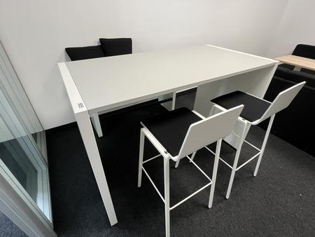FALLY Sitzgruppe mit 2 Hockern und Sitzbank , Tisch 160/80 cm , Bank 120 cm