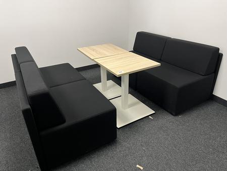 Designer M�belset 4 St�ck Couchbl�cke 80/80 cm plus 2 St�ck Tische je 60/60 cm