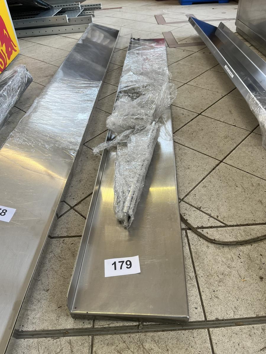 Edelstahlwandregal, ca. 168x21cm