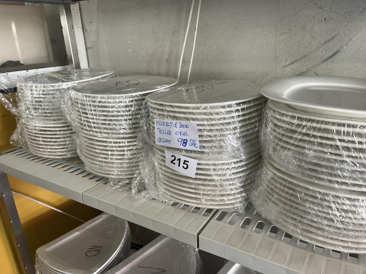 98 Stk. Teller, oval, 28x24cm