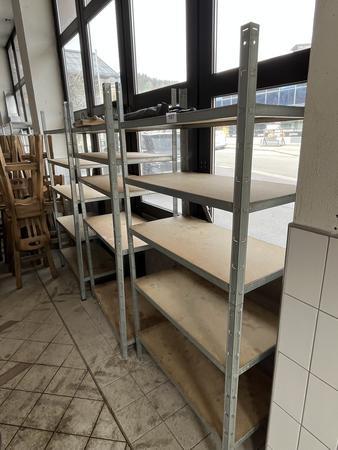 4 Laufmeter Fachboden-Steckregal, 400x40x180cm 4 Laufmeter Fachboden-Steckregal, 400x40x180cm