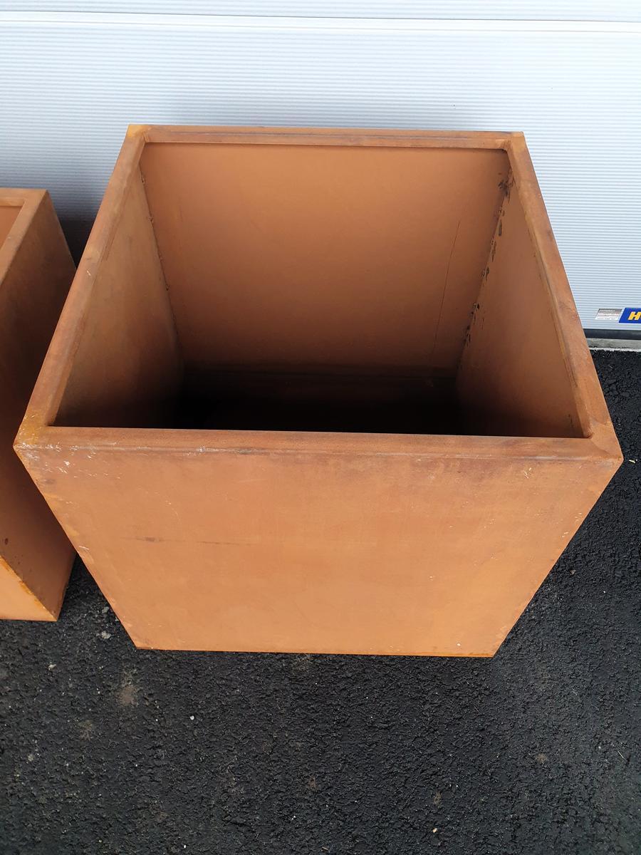 70x70x70cm Terra Corten Cortenstahl Pflanzengef&auml;&szlig; Cube