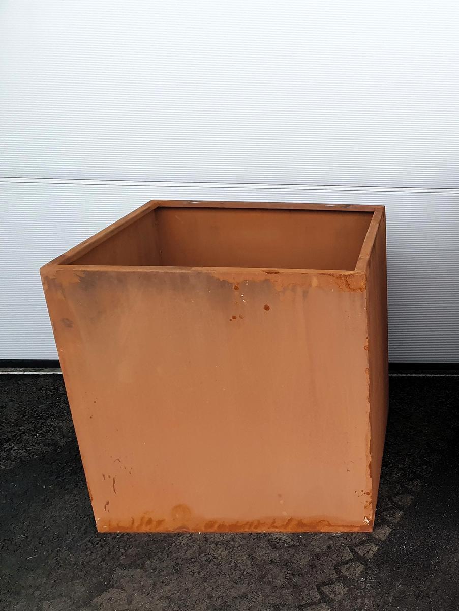 80x80x80cm Terra Corten Cortenstahl Pflanzengef&auml;&szlig; Cube