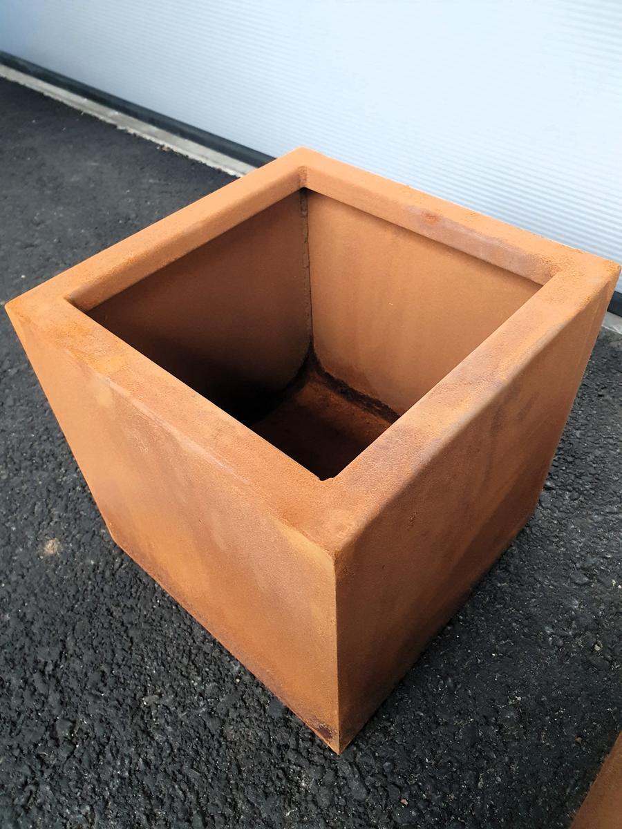 30x30x30cm Terra Corten Cortenstahl Pflanzengef&auml;&szlig; Cube