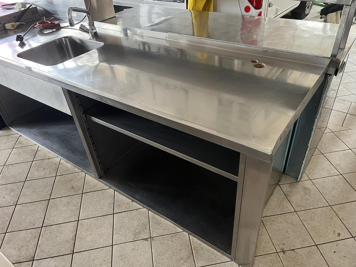 Edelstahl K&uuml;chenmodul mit Sp&uuml;lbecken, 230x70x80cm?d=2026-04-16 20:14:31