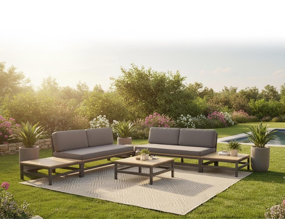 Gartenlounge Set NEU, Modulare Premium Garten Lounge Eckseit, 6-tlg. Premium Qualit&auml;t u. Felxibilit&auml;t?d=2026-04-28 21:04:08