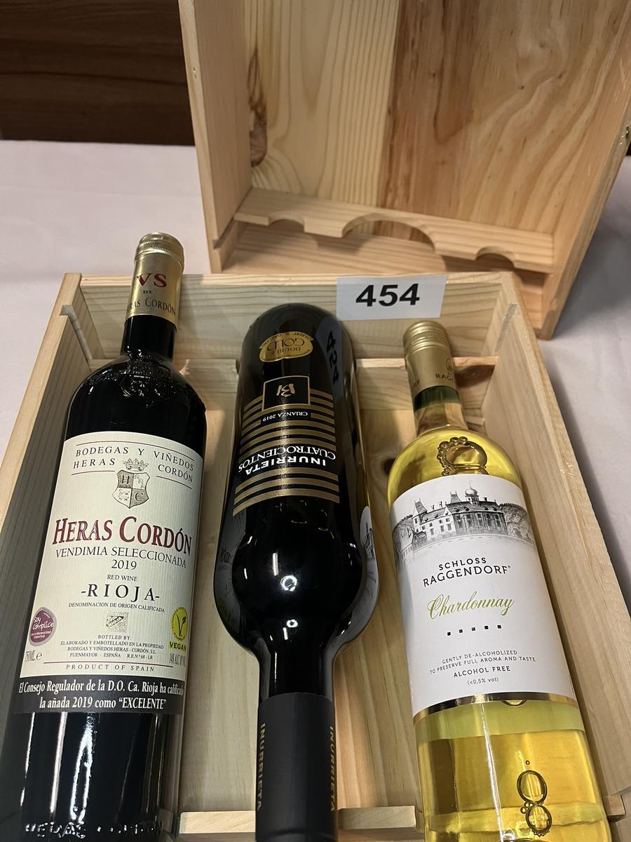 Weinbox mit 3 Flaschen