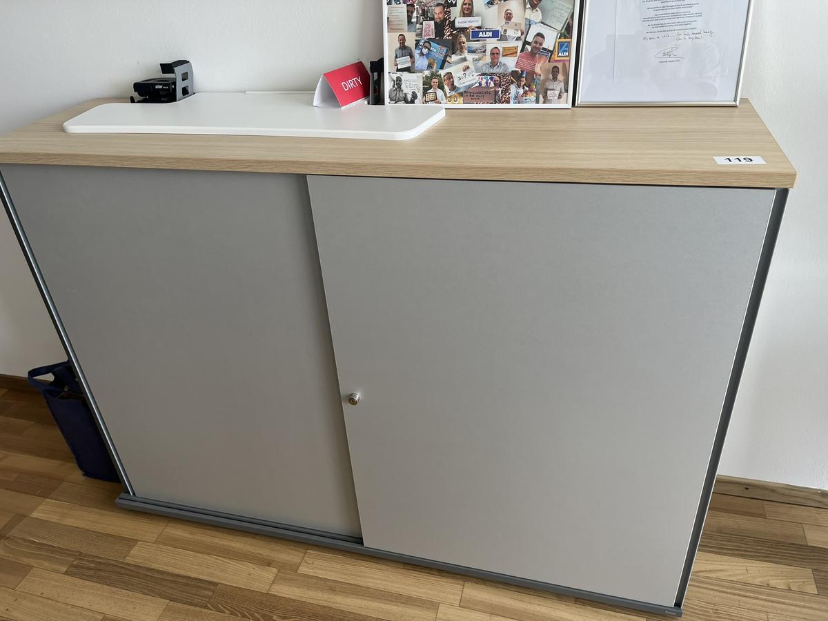 Aktenschrank BENE 160x110 cm 3 Ordnerh&ouml;hen mit Schiebet&uuml;ren